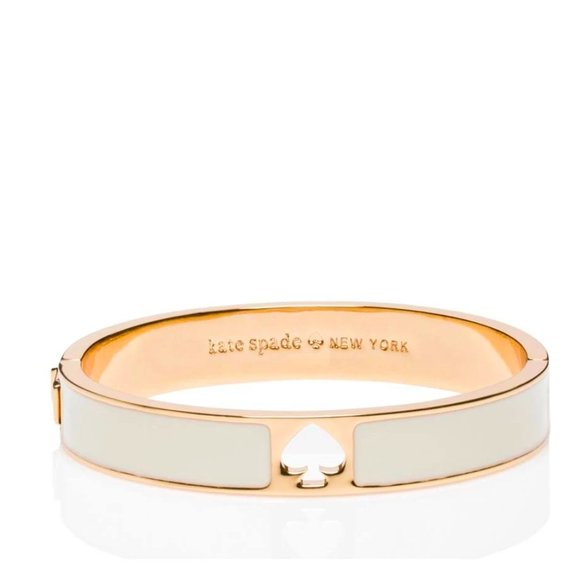 Kate Spade Hole Punch Spade Hinge Bangle Bracelet - Picture 1 of 14